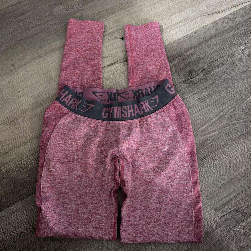 Pink gymshark leggings with black